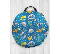 Декоративная подушка-сидушка JOYARTY "В космосе", на пол, круглая, 52 см dsfr_47864