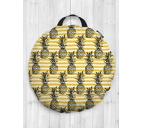 Декоративная подушка-сидушка JOYARTY "Ананасовый порядок", на пол, круглая, 52 см dsfr_10564