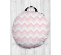 Декоративная подушка-сидушка JOYARTY "Зигзаговые тени", на пол, круглая, 52 см dsfr_11623