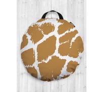 Декоративная подушка-сидушка JOYARTY "Расцветка жирафа", на пол, круглая, 52 см dsfr_373161