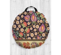 Декоративная подушка-сидушка JOYARTY "Цветущий фон", на пол, круглая, 52 см dsfr_19991