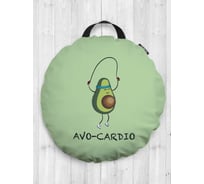 Декоративная подушка-сидушка JOYARTY "Спортивный авокадо", на пол, круглая, 52 см dsfr_385269