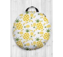 Декоративная подушка-сидушка JOYARTY "Ананасовые сны", на пол, круглая, 52 см dsfr_10561