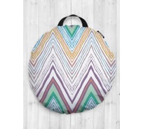Декоративная подушка-сидушка JOYARTY "Плывущие зигзаги", на пол, круглая, 52 см dsfr_5509