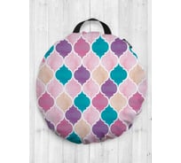 Декоративная подушка-сидушка JOYARTY "Орнаментные блики", на пол, круглая, 52 см dsfr_4833