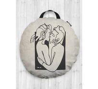 Декоративная подушка-сидушка JOYARTY "Страстная любовь", на пол, круглая, 52 см dsfr_385282