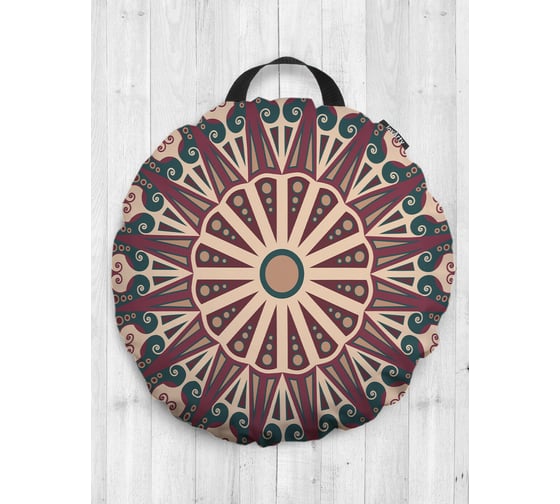 Декоративная подушка-сидушка JOYARTY "Круг указаний", на пол, круглая, 52 см dsfr_11132 1