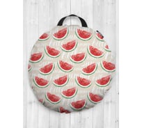 Декоративная подушка-сидушка JOYARTY "Дольки арбуза", на пол, круглая, 52 см dsfr_47762