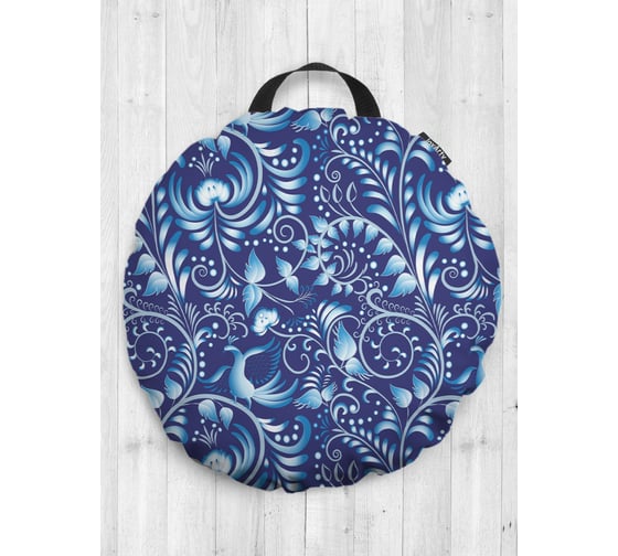 Декоративная подушка-сидушка JOYARTY "Народные мотивы", на пол, круглая, 52 см dsfr_33431 1