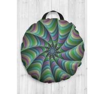 Декоративная подушка-сидушка JOYARTY "Радужный переход", на пол, круглая, 52 см dsfr_21570