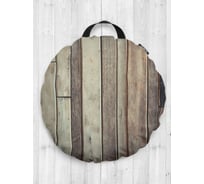 Декоративная подушка-сидушка JOYARTY "Комбинация досок", на пол, круглая, 52 см dsfr_23505