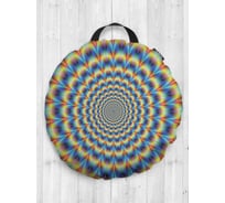 Декоративная подушка-сидушка JOYARTY "Радужный коридор", на пол, круглая, 52 см dsfr_21548