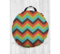 Декоративная подушка-сидушка JOYARTY "Разнообразные зигзаги", на пол, круглая, 52 см dsfr_17180