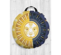 Декоративная подушка-сидушка JOYARTY "Солнце днем и ночью", на пол, круглая, 52 см dsfr_63381