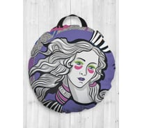 Декоративная подушка-сидушка JOYARTY "Граффити венера", на пол, круглая, 52 см dsfr_385298