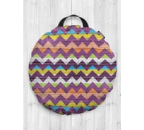 Декоративная подушка-сидушка JOYARTY "Интересные зигзаги", на пол, круглая, 52 см dsfr_17177