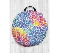 Декоративная подушка-сидушка JOYARTY "Радужное цветение", на пол, круглая, 52 см dsfr_8175