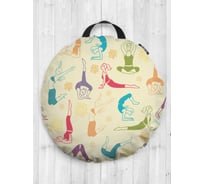 Декоративная подушка-сидушка JOYARTY "Эффект йоги", на пол, круглая, 52 см dsfr_9719