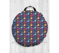 Декоративная подушка-сидушка JOYARTY "Цветные овощи", на пол, круглая, 52 см dsfr_385248