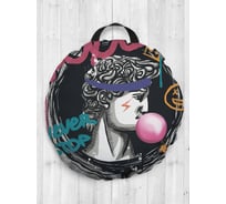 Декоративная подушка-сидушка JOYARTY "Граффити давид", на пол, круглая, 52 см dsfr_385299