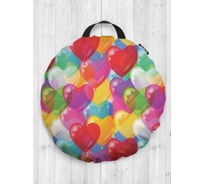 Декоративная подушка-сидушка JOYARTY "Сердечное ограждение", на пол, круглая, 52 см dsfr_11738