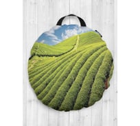 Декоративная подушка-сидушка JOYARTY "Фермерские холмы", на пол, круглая, 52 см dsfr_9978