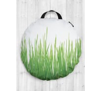 Декоративная подушка-сидушка JOYARTY "Свежая травка", на пол, круглая, 52 см dsfr_6957