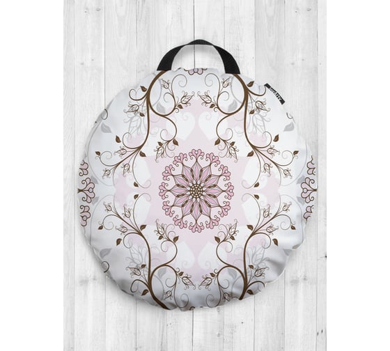 Декоративная подушка-сидушка JOYARTY "Цветочные щупальца", на пол, круглая, 52 см dsfr_2946 1