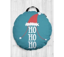 Декоративная подушка-сидушка JOYARTY "Хо-хо-хо в новогоднюю ночь", на пол, круглая, 52 см dsfr_290634