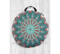 Декоративная подушка-сидушка JOYARTY "Металлические сердца", на пол, круглая, 52 см dsfr_11142