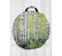 Декоративная подушка-сидушка JOYARTY "Березовая роща", на пол, круглая, 52 см dsfr_9342