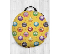 Декоративная подушка-сидушка JOYARTY "Эмоциональные шарики", на пол, круглая, 52 см dsfr_22935