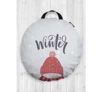 Декоративная подушка-сидушка JOYARTY "Зимнее настроение", на пол, круглая, 52 см dsfr_290631