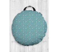 Декоративная подушка-сидушка JOYARTY "Серфинг в океане", на пол, круглая, 52 см dsfr_387149