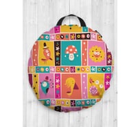 Декоративная подушка-сидушка JOYARTY "Птичий мир", на пол, круглая, 52 см dsfr_28195