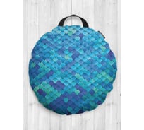 Декоративная подушка-сидушка JOYARTY "Мелкие чешуйки", на пол, круглая, 52 см dsfr_2393