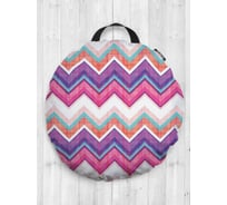 Декоративная подушка-сидушка JOYARTY "Классические зигзаги", на пол, круглая, 52 см dsfr_17179