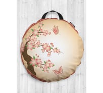 Декоративная подушка-сидушка JOYARTY "Колоритное цветение", на пол, круглая, 52 см dsfr_14297