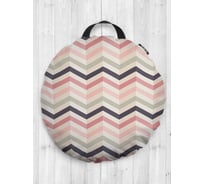 Декоративная подушка-сидушка JOYARTY "Ограниченные зигзаги", на пол, круглая, 52 см dsfr_10733