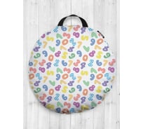 Декоративная подушка-сидушка JOYARTY "Геометрические цифры", на пол, круглая, 52 см dsfr_51826