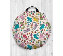 Декоративная подушка-сидушка JOYARTY "Пасхальное окружение", на пол, круглая, 52 см dsfr_25669