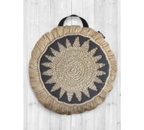 Декоративная подушка-сидушка JOYARTY "Соломенное покрывало", на пол, круглая, 52 см dsfr_413990