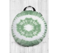 Декоративная подушка-сидушка JOYARTY "Удивительный зеленый узор", на пол, круглая, 52 см dsfr_274838