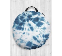 Декоративная подушка-сидушка JOYARTY "Синие вспышки", на пол, круглая, 52 см dsfr_274846