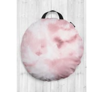Декоративная подушка-сидушка JOYARTY "Розовый дым", на пол, круглая, 52 см dsfr_274848