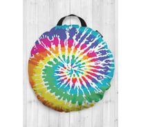 Декоративная подушка-сидушка JOYARTY "Красочный вихрь", на пол, круглая, 52 см dsfr_20322