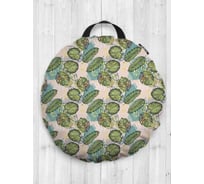 Декоративная подушка-сидушка JOYARTY "Тропическая атмосфера", на пол, круглая, 52 см dsfr_385272