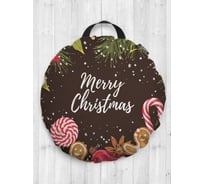 Декоративная подушка-сидушка JOYARTY "Новогодние сладости", на пол, круглая, 52 см dsfr_380865