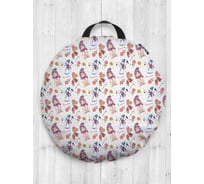 Декоративная подушка-сидушка JOYARTY "Рождественский кролик", на пол, круглая, 52 см dsfr_380856