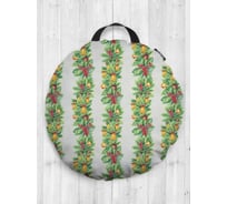 Декоративная подушка-сидушка JOYARTY "Новогодняя лиана", на пол, круглая, 52 см dsfr_380859